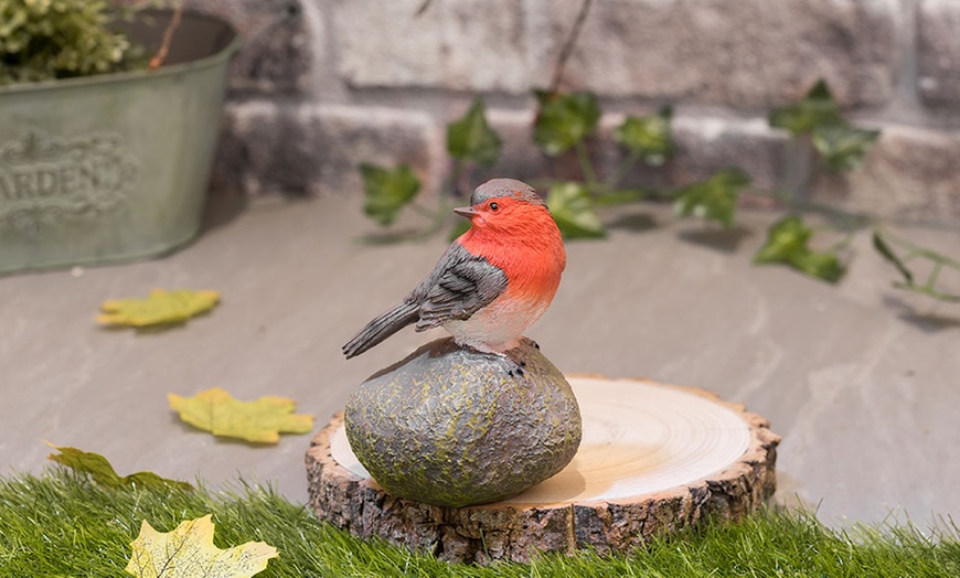 Image 8: One, Two or Four Robin Redbreast Garden Ornaments