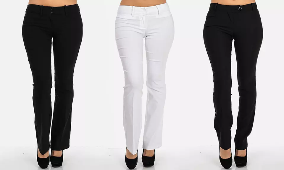 Women's Bootcut Stretch Dress Pants - Primary Image