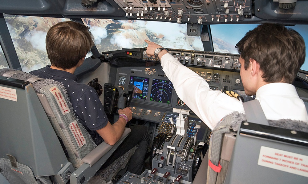 A bord d'un simulateur de vol