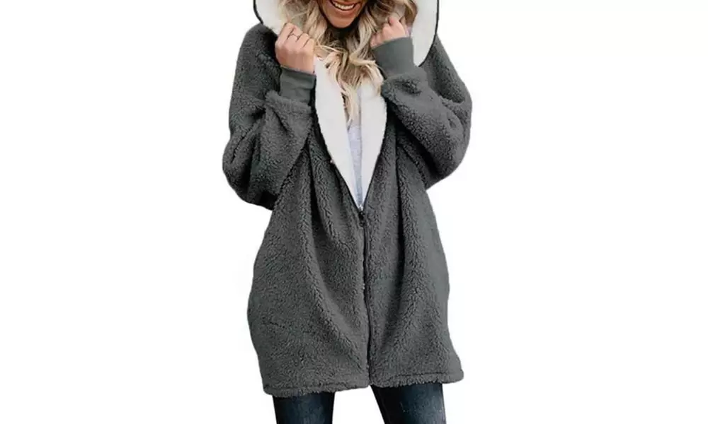 Leo Rosi Women's Ivanna Sherpa Hoodie. Plus Sizes Available. - Second Medium