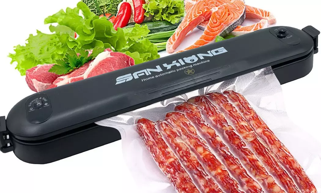 Macchina sigilla sacchetti per alimenti sottovuoto con 5 sacchetti e spedizione gratuita - Primary Image