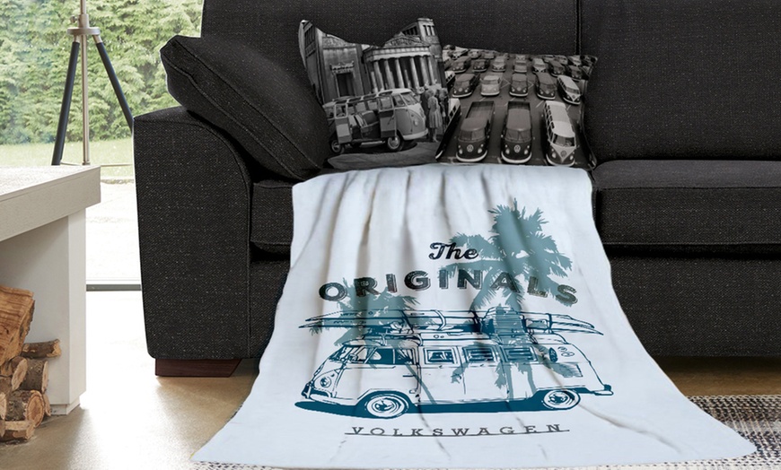 Image 2: Volkswagen Print Fleece Blanket