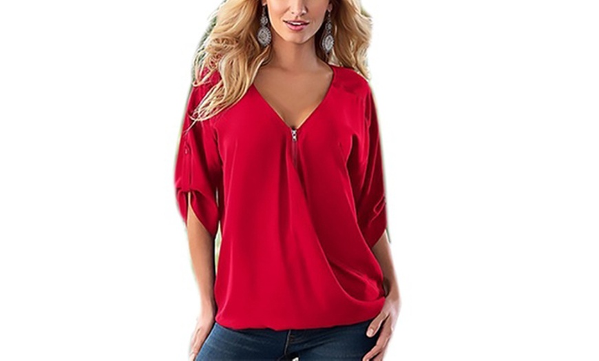 Image 6: Women's Zip-Front Top 