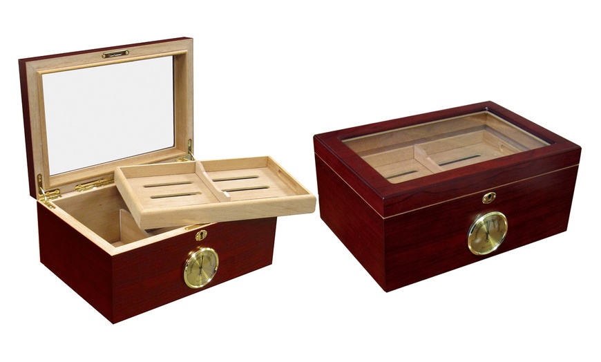 100-Cigar Humidor with Glass Top | Groupon Goods