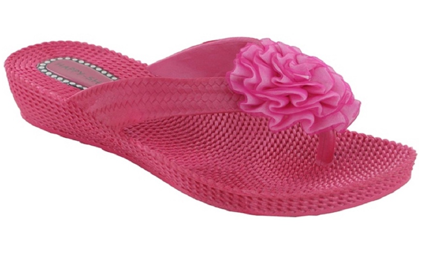 Image 3: Women's Flower Flip-Flops