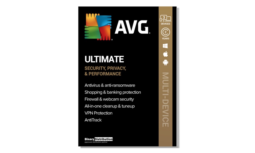 AVG Ultimate 2024 with AntiTrack Three Devices for One or Two Years