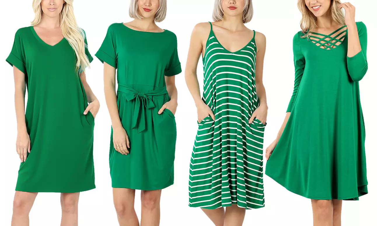 Haute Edition Women's St. Patrick's Day Dress. Plus Sizes Available - Primary Image