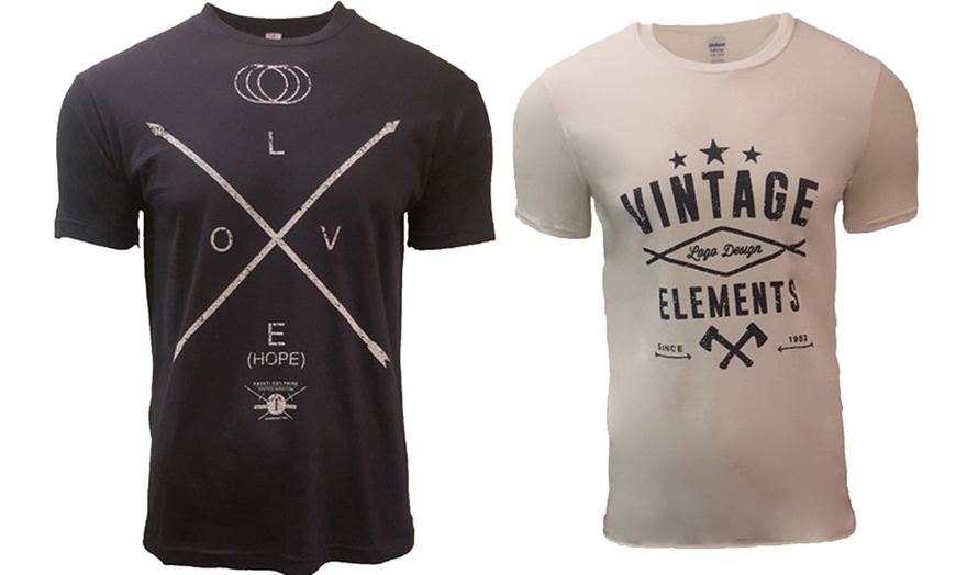 Image 12: Set van 2 T-shirts met print