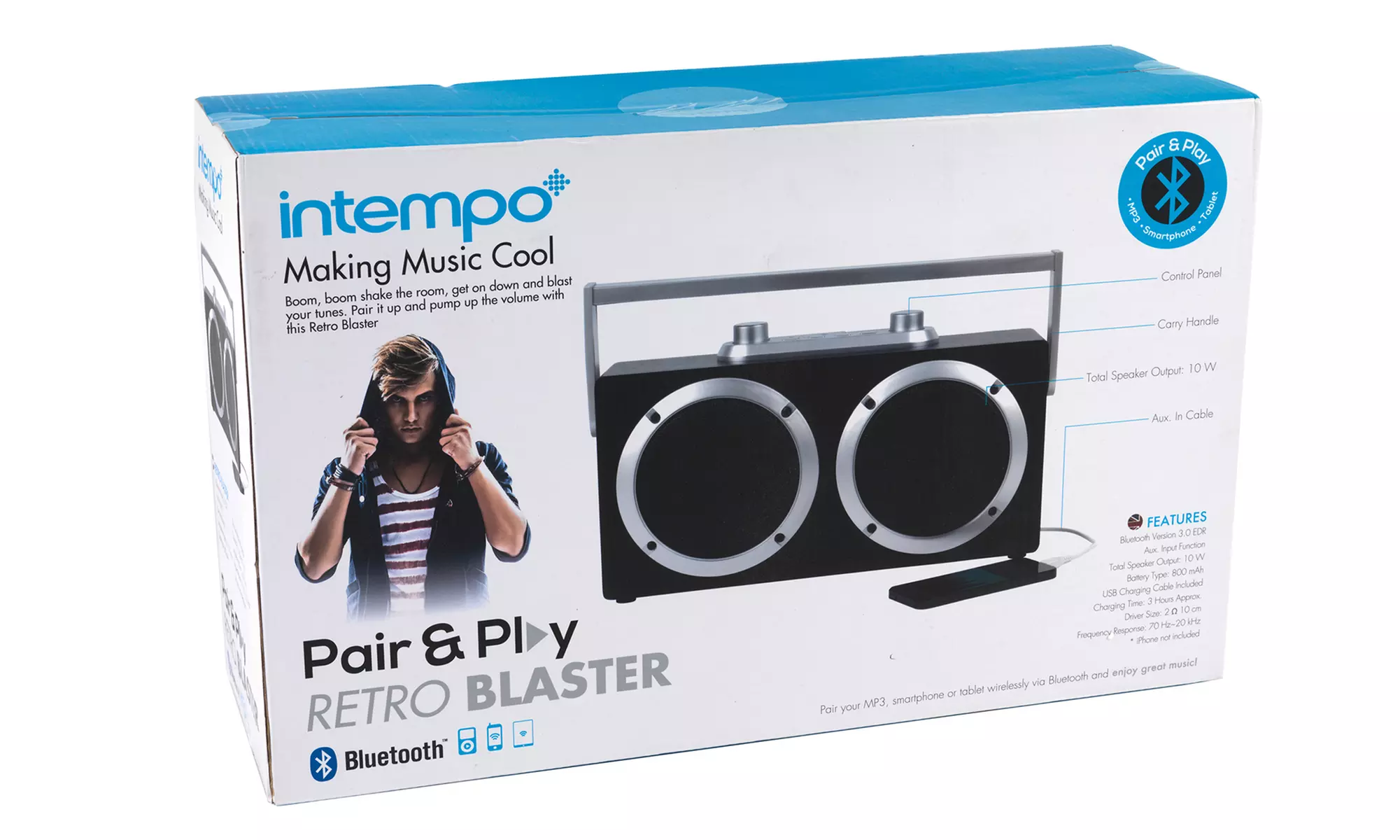 Intempo EE1925SIL Wireless Bluetooth Retro Speaker - Second Medium