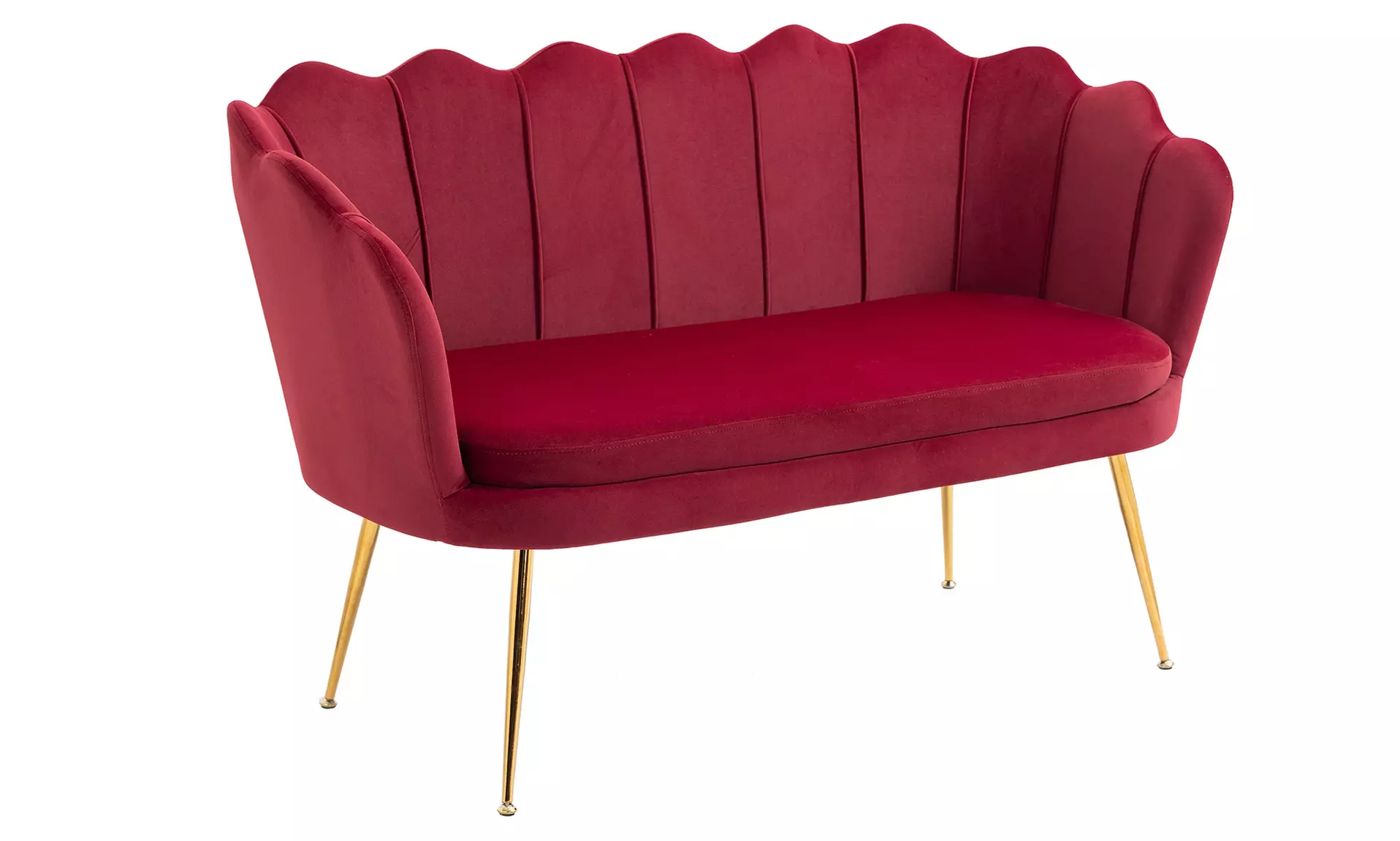 Divano a due posti a forma di conchiglia