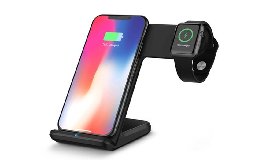 Image 1: Wireless Charger Phone Holder