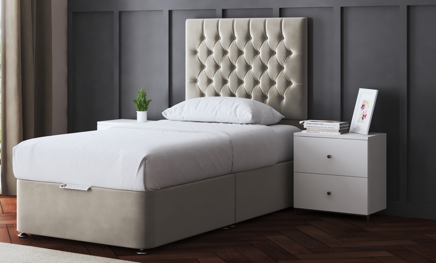 Image 3: Seraphine Chesterfield Divan Bed with Optional Mattress