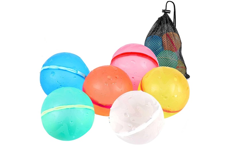 Image 2: Pack de 6 globos de agua reutilizables