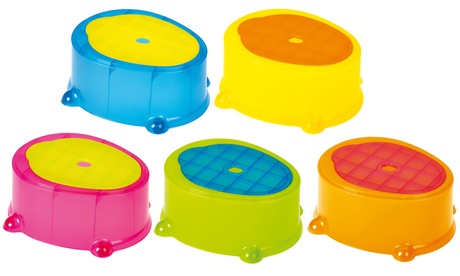 Step per bambini Plebani con piedini antiscivolo disponibile in 5 colori