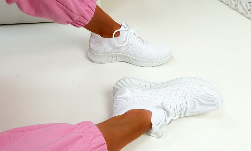 Image 21: Women's Knit Trainers