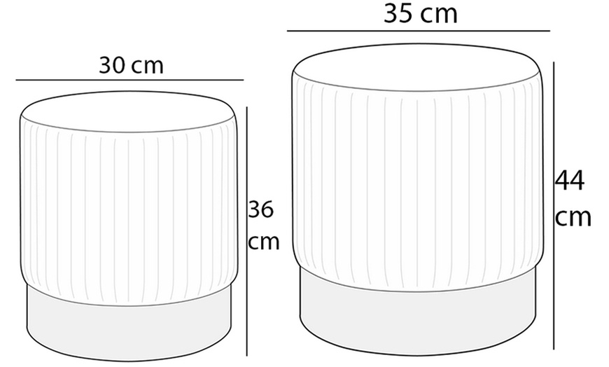 Image 6: 2 pouf contenitori in velluto Bakaji