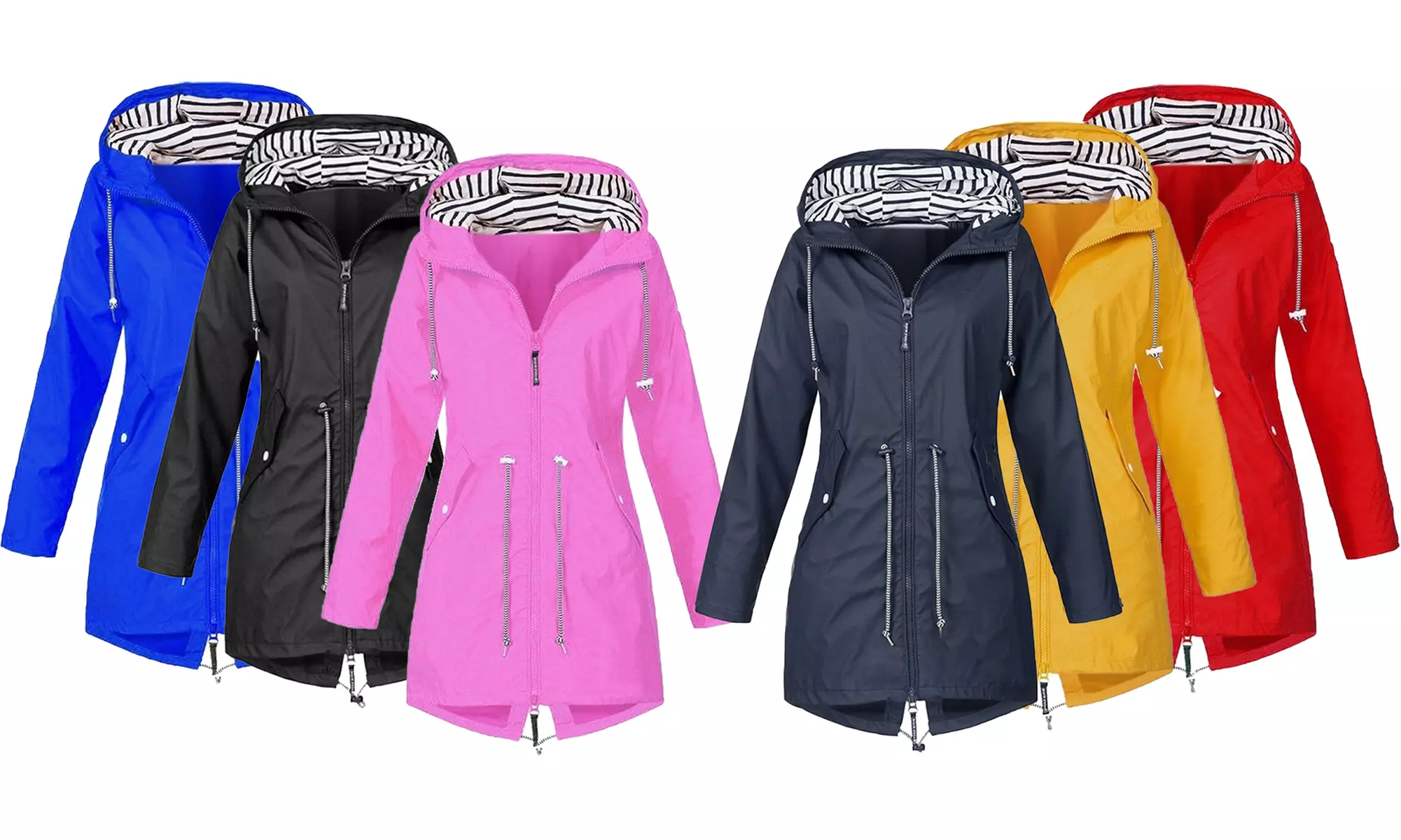 Veste de pluie imperméable avec capuche marinière pour femme - Primary Image