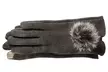 Gants tactiles et élégant Nelly avec pompon en fausse fourrure - Second Medium