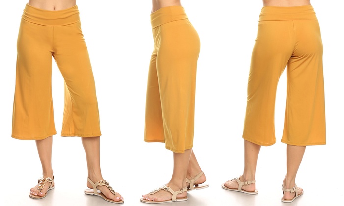 womens wide leg capris