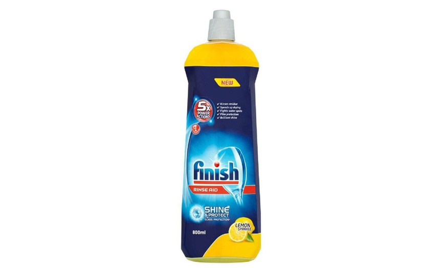 Image 5: Finish Dishwasher Rinse Aid Liquid Dishwasher 800ml Four-Pack