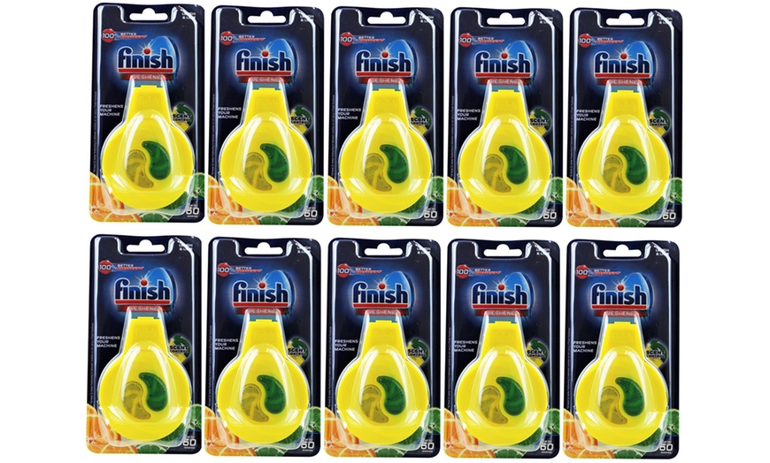 Image 2: 10x Finish Two-in-One Clip-On Dishwasher Freshener 