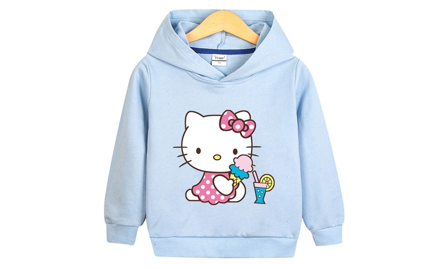 Image 6: Children's Hello Kitty Inspired Hooded Sweatshirt