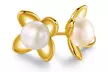 Cultured Freshwater Pearl Flower Stud Earrings By Peermont - Second Medium
