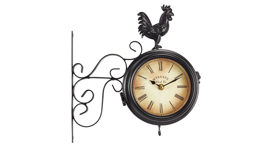 Image 4: Wall-Mounted Rooster Clock