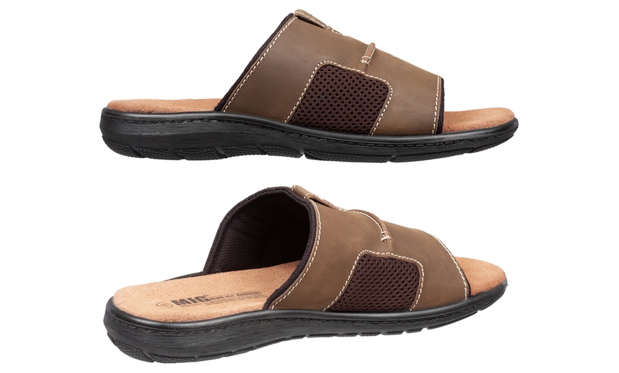 Image 4: Men's Slip-On Leather Sandals