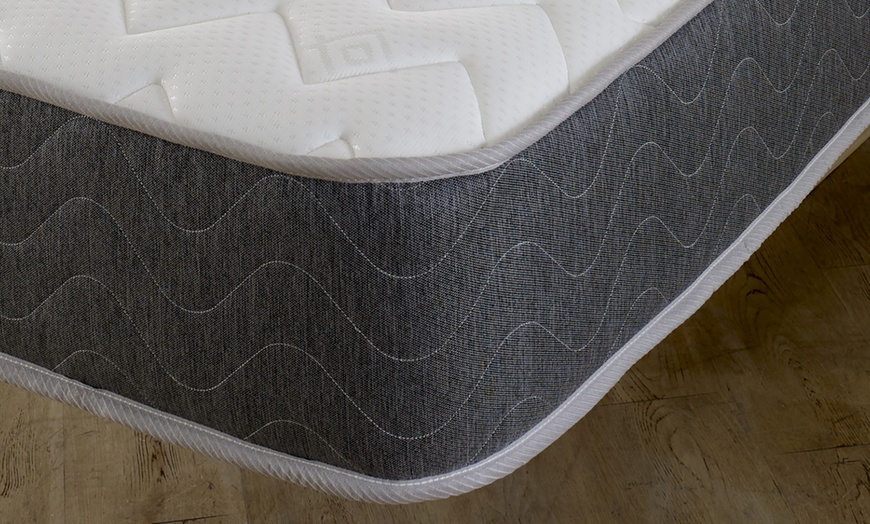 Image 4: Vida Grey Zig Zag Memory Fibre Mattress