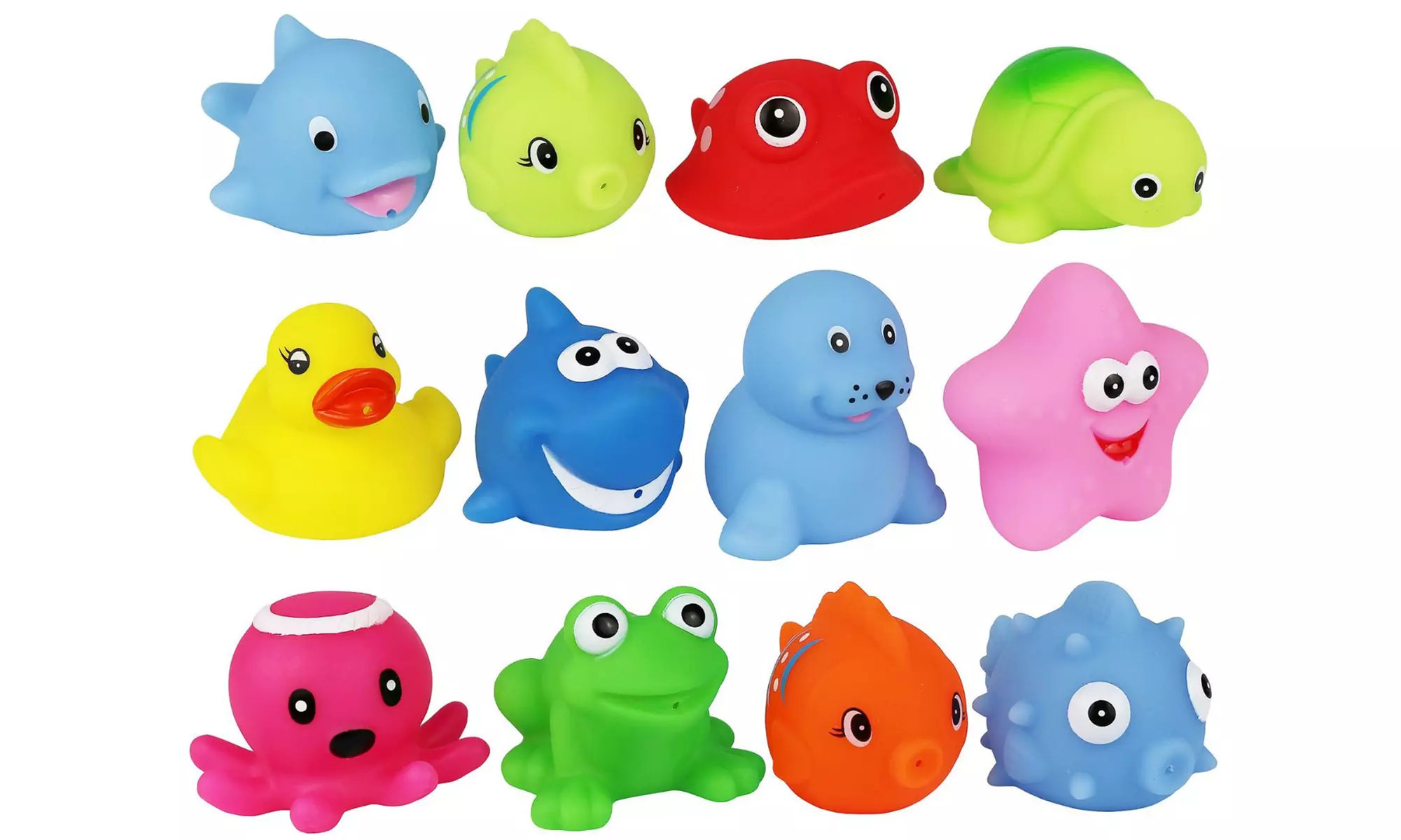 Click N' Play Assorted Colorful Squirter Bath Toys (12-Pack) - Second Medium