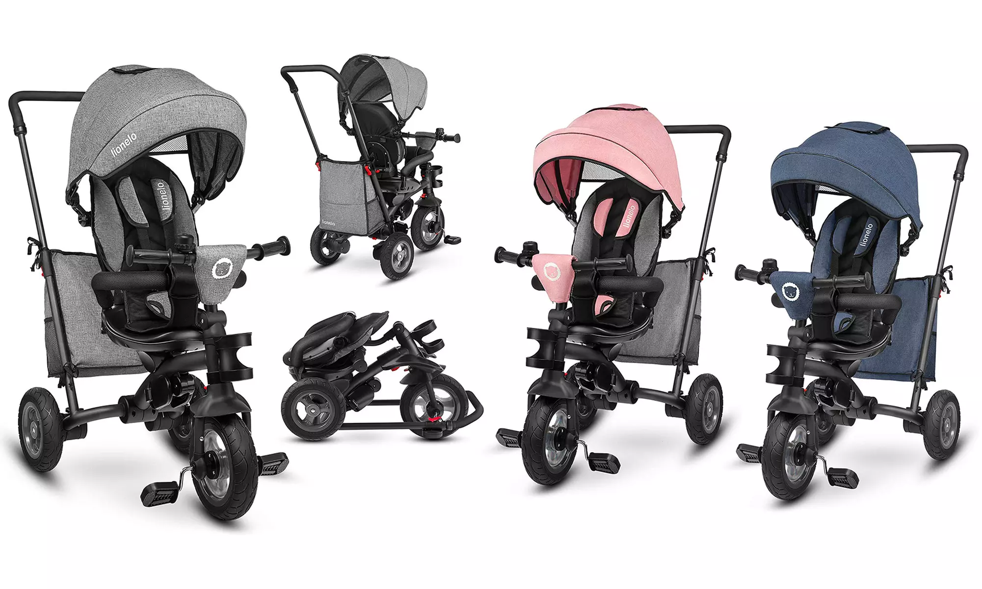 Tricycle multifonction poussette évolutive pliant 3-en-1 de la marque Lionelo - Primary Image
