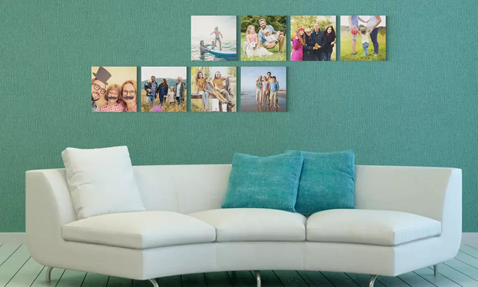 One, Three, or Six 8" x 8" or 16" x 16" Custom Repositionable Photo Wall Tiles from Build-A-Head (Up to 50% Off) - Primary Image