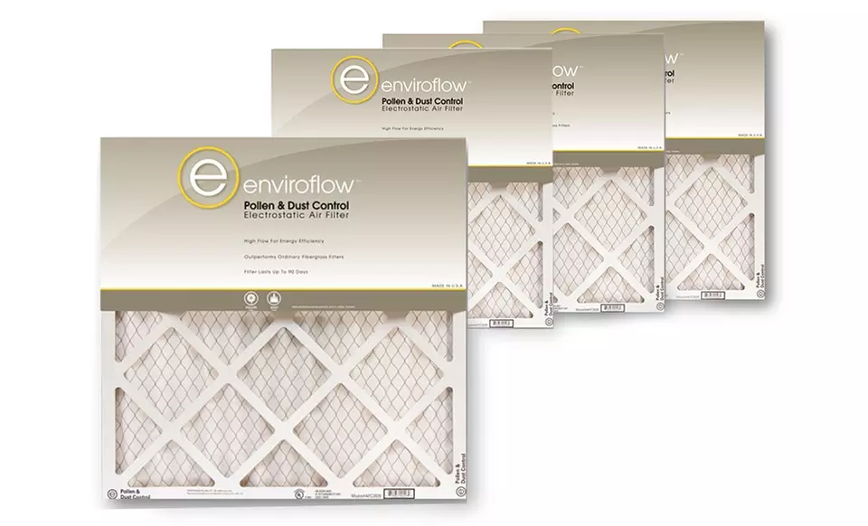 4-Pack of Enviroflow Pollen and Dust Control One Inch-Thick Air Filters from $14.99-$19.99  - Primary Image