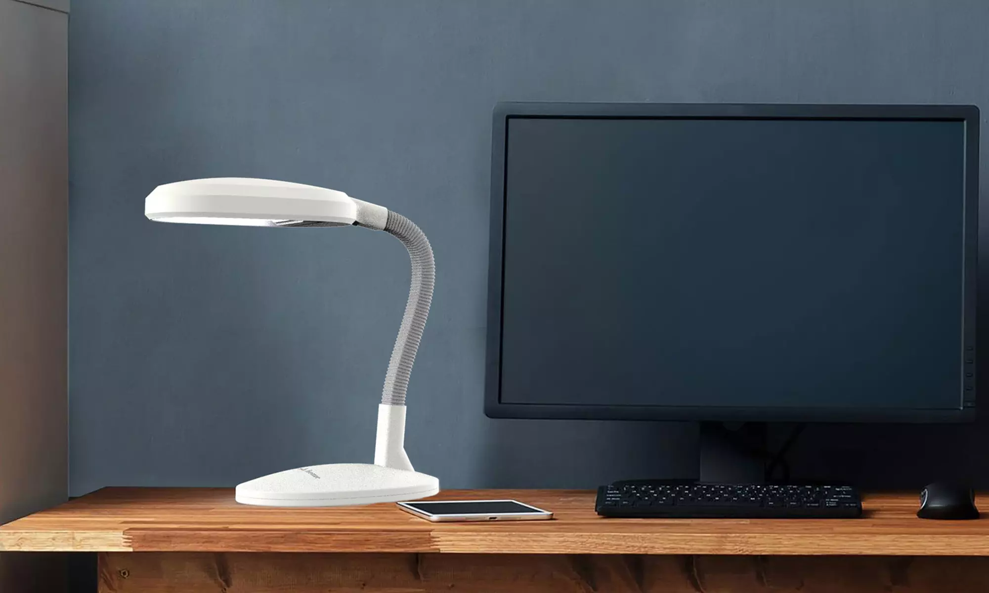 Natural Sunlight Adjustable Gooseneck Desk Lamp by Lavish Home - Primary Image