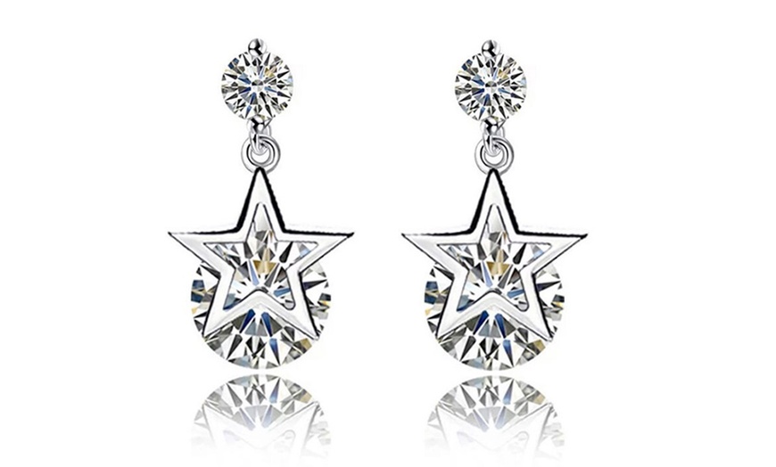 Image 6: Star Drop Earrings Crystals From Swarovski
