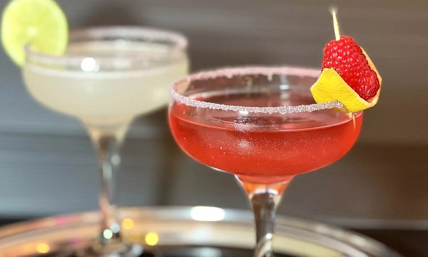 Small Cicchetti Plates with an Aperol Spritz Cocktail Each