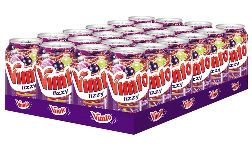 Image 1: 24 Cans of Vimto Fizzy Drink