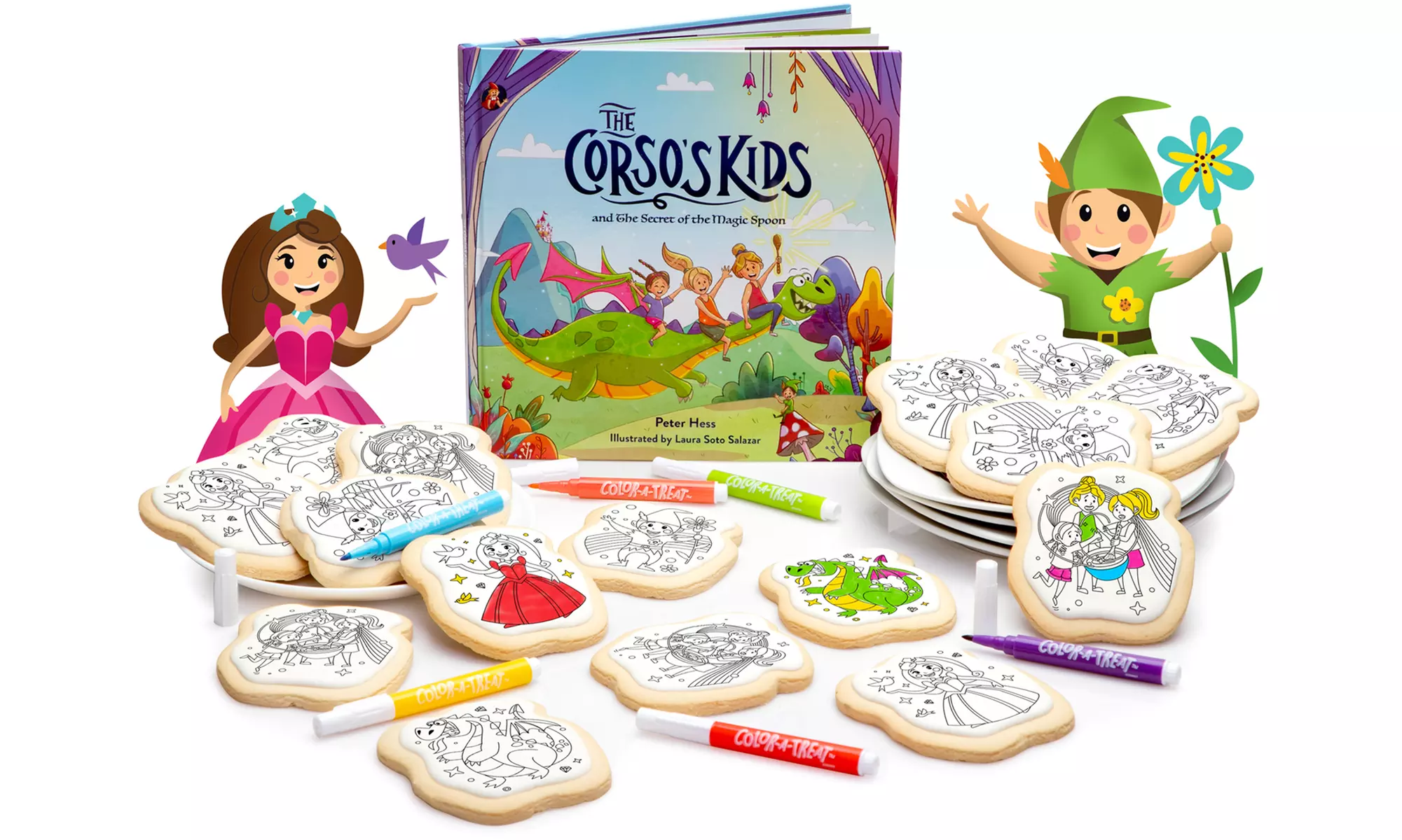 ꕤ Color-a-Treat™ Cookie Coloring Kit with Optional Children's Storybook from Corso's Cookies (Up to 42% Off) - Primary Image