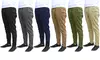 Men's Slim-Fit Cotton Twill Joggers with Zipper Bottom (2-Pack)