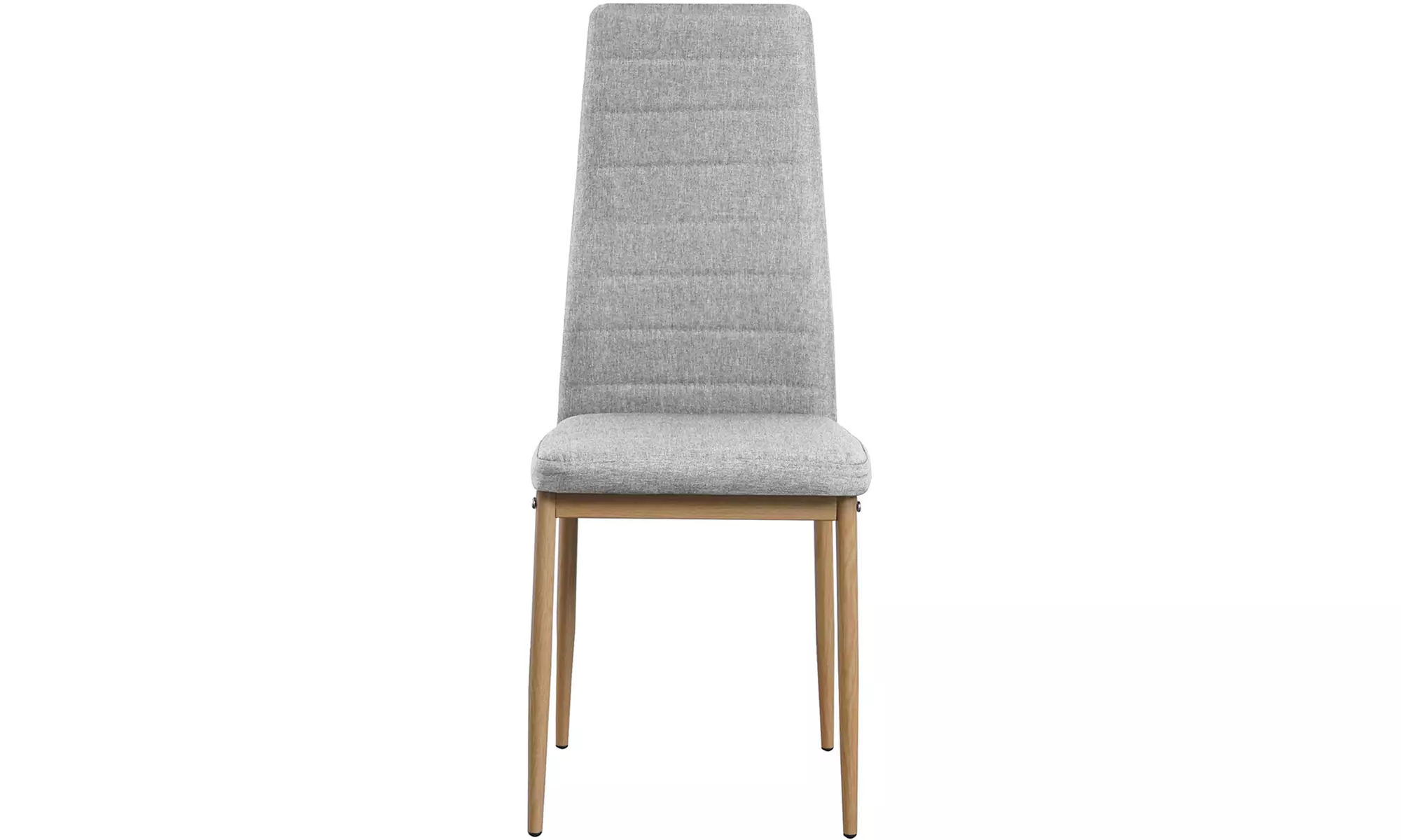 Silla moderna con asiento de tela y patas de metal, de Sampur