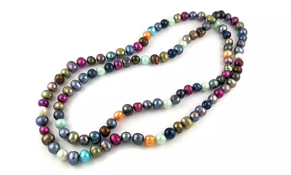 Genuine Freshwater Multicolor Pearl Endless Necklace - Primary Image