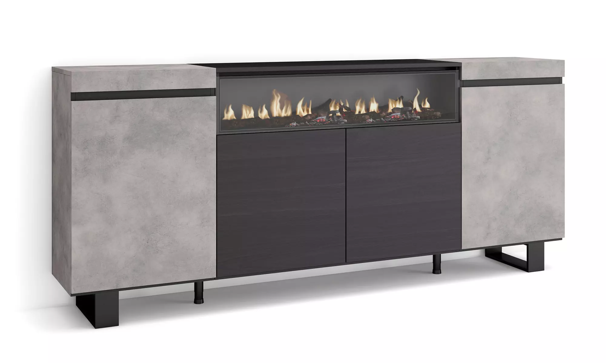Sideboard mit LED-Elektrokamin