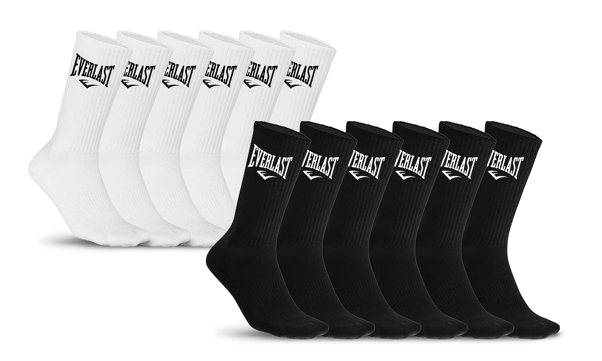 Lot de 6, 9 ou 12 paires de chaussettes hautes Everlast pour homme, coloris et taille au choix - Primary Image