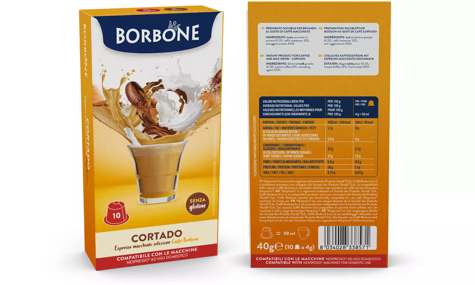 60 o 120 capsule Borbone compatibili con Nespresso