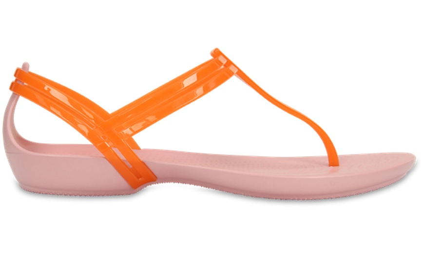 Image 16: Crocs Isabella T-Strap Sandals