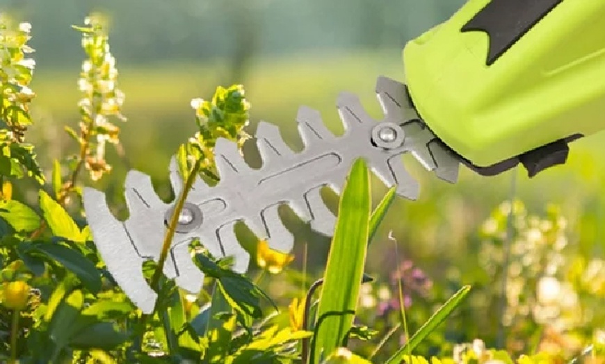 Image 2: Hand Held Cordless Hedge Trimmer
