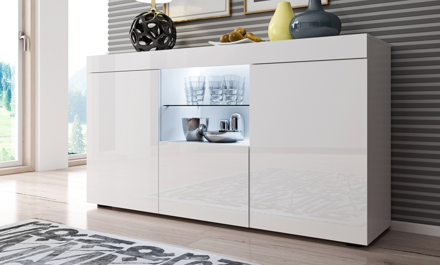 Image 1: Credenza Sefora con illuminazione LED