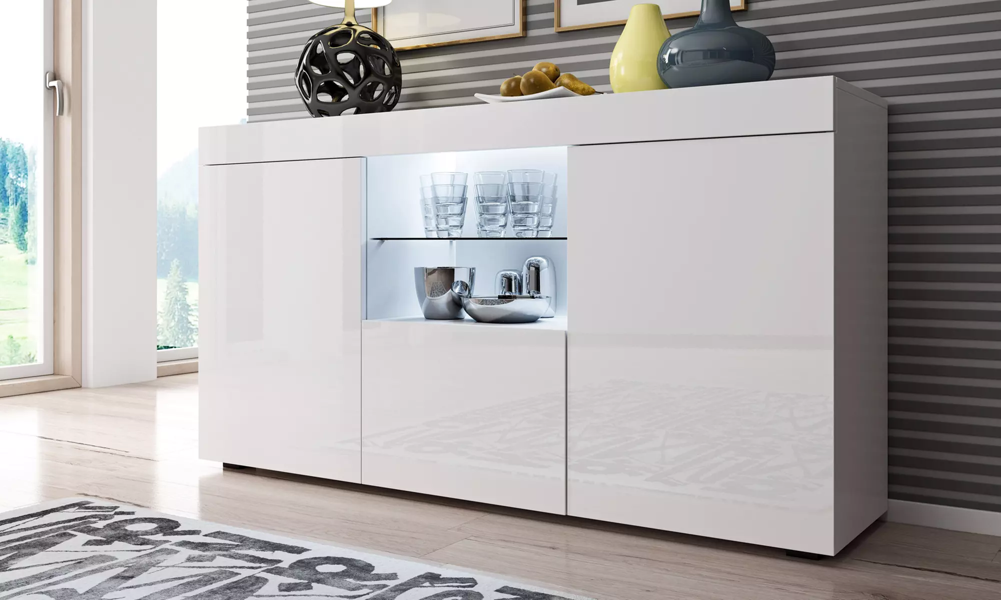 Credenza Sefora con illuminazione LED