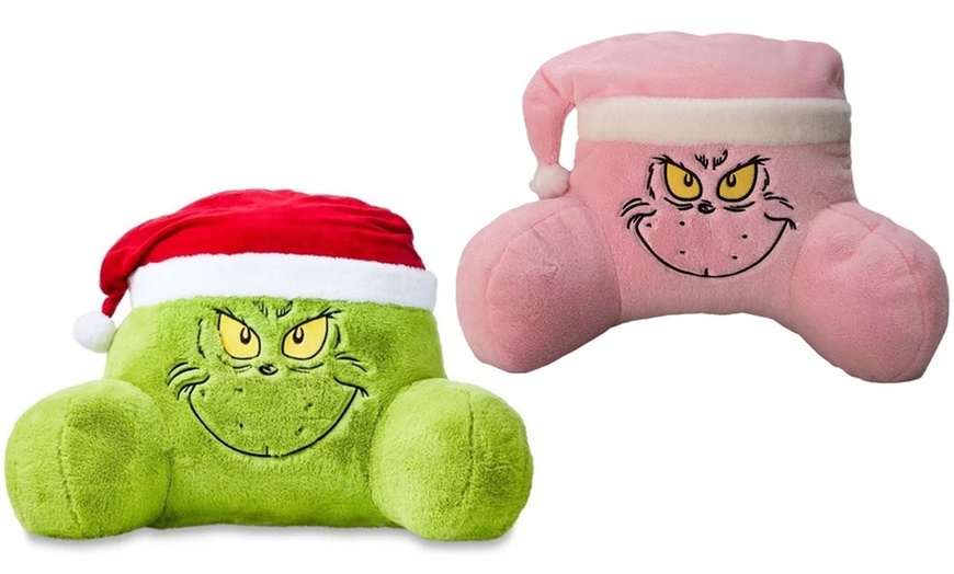 Image 1: Christmas Grinch Inspired Support Pillow